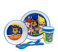 Stor 5-Piece Microwave Safe Plastic Premium Bicolor Paw Patrol Dinnerware Set Multicolor