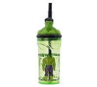 Stor Avengers Invincible Force Hulk 3D Figurine Tumbler for Kids with Straw, BPA-Free Material, Durable Design, 360 ml