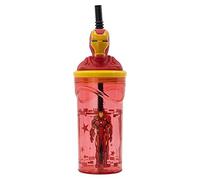 Stor Avengers Invincible Force Iron Man 3D Figurine Tumbler for Kids with Straw, BPA-Free Material, Durable Design, 360 ml