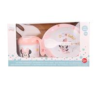 STOR |Baby 3 Pcs Set in Gift Box (Training Mug, Bowl W Spoon) Minnie Indigo Dreams