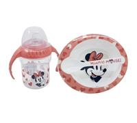 BABY 3 PCS SET IN GIFT BOX (TRAINING MUG, BOWL, SPOON) MINNIE MOUSE HEART FULL