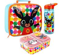 Stor Bing Kids Childrens Lunch Box Set - Insulated Lunch Bag, Multicompartment Lunch Box & 580ml Water Bottle - School Travel Lunch Food Set, BPA Free