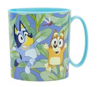 Stor Bluey 350ml Microwave Reusable Plastic Kids Cup | Official Bluey and Bingo Design Microwave Safe Plastic Mug - Great for Breakfast and Snack