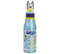 Stor Bluey 3D Figurine Aluminium Water Bottle 690ml - Durable, Lightweight, and Leak-Proof Kids Drink Bottle with Fun 3D Character Design - Perfect for School, Sports, and Travel