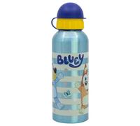 Stor Bluey Kids Aluminium Water Bottle 530ml with Anti-Drip Spout and Safety Cap for School Sports Children