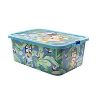 Stor Bluey Storage Box Container with Click Lock Lid, For Kids, Bedroom, Playroom, Toys, BPA Free, 13 Litre