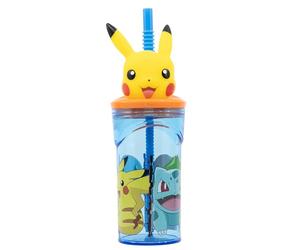 Stor BPA-Free Kids’ Plastic Cup 430 ML with 3D Figure ON LID | Pokemon Distortion