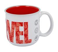 Stor Ceramic Marvel Breakfast Mug 400ml, Hot Drinks, Tea, Coffee, White and Red (White)