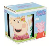 Stor |Ceramic Offset Mug 11 Oz in Gift Box Peppa Pig Pink Flamingo