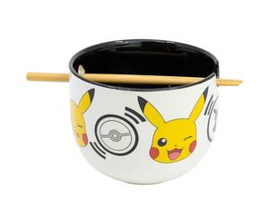 STOR Ceramic Ramen Bowl with Chopsticks in a Gift Box - Pokémon