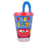 Stor Disney Cars Reusable Children's Cup with Lid and Reusable Straw 430 ml