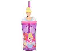 Stor Disney Princess 3D Figurine Tumbler for Kids, Fun Hydration with Attractive Lid, Straw, BPA-Free Material, Durable Construction, 360 ml