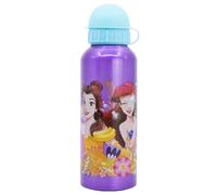 Stor Disney Princess Kids Aluminium Water Bottle 530ml with Anti-Drip Spout and Safety Cap for School Sports Children