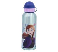 Stor Frozen Kids Aluminium Water Bottle 530ml with Anti-Drip Spout and Safety Cap for School Sports Children