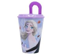 STOR Frozen Reusable Children's Cup with Lid and Straw, 430 ml
