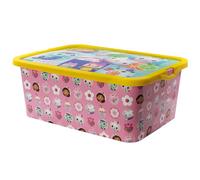 Stor Gabby's Doll House Storage Box Container with Click Lock Lid, For Kids, Bedroom, Playroom, Toys, BPA Free (13 Litre)