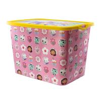 Stor Gabby's Doll House Storage Box Container with Click Lock Lid, For Kids, Bedroom, Playroom, Toys, BPA Free (23 Litre)