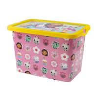 Stor Gabby's Doll House Storage Box Container with Click Lock Lid, For Kids, Bedroom, Playroom, Toys, BPA Free (7 Litre)