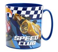 STOR Hot Wheels Kids Plastic Mug 390ml - Microwave Safe, Durable Reusable Cup for Children