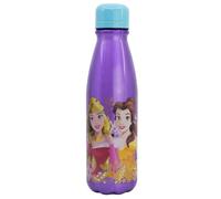 Stor Kids Aluminium Water Bottle Disney Princess 600ml - with Safe Spout and Leak-Proof Lid for Children School Sports