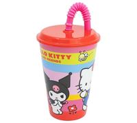 Stor Kids Tumbler with Lid and Straw Hello Kitty 430ml - Reusable Plastic Cup for Children - Spill-Proof Design