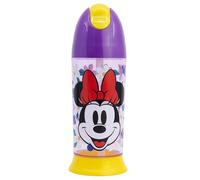 STOR Kids Water Bottle Minnie Mouse 280ml with Silicone Straw - BPA Free Reusable Plastic Bottle for Boys and Girls