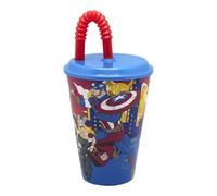 STOR Marvel Avengers Reusable Kids’ Cup with lid and Straw 430 ml