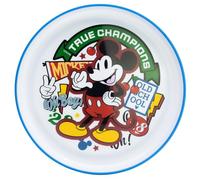 STOR Mickey Mouse Kids Plate 960ml Plastic Non-Slip Base Microwave Safe BPA Free Reusable Children Dinnerware