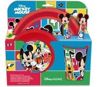 Stor Mickey Mouse Kids Reusable Tableware Set 5 Piece Set - Cup, Plate, Bowl and Cutlery Set
