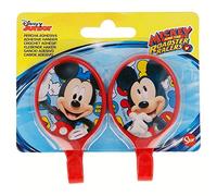 Stor Mickey Mouse-ST-15006 Set of 2 Adhesive Oval Hangers, Multicoloured ST-15006