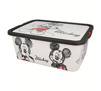 Stor Mickey Mouse Storage Box Container with Click Lock Lid, For Kids, Bedroom, Playroom, Toys, BPA Free (13 Litre)