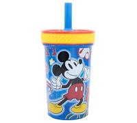 Stor Mickey Plastic Cup with Silicone Straw