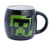 STOR Minecraft Ceramic Globe Mug 380ml - Large Breakfast Coffee Mug with Original Design - Microwave and Dishwasher Safe