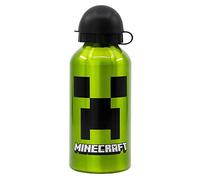 Stor - Minecraft Creeper, Aluminium Bottle 400ml - BPA Free, Leak-Proof with Security Spout & Cap - Durable & Eco-Friendly - Perfect for Kids - Official Licensed Product, 100% Original