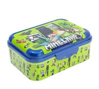 STOR Minecraft Kids Lunch Box 1423ml - Durable Plastic Sandwich Container BPA Free with Decorated Lid for School and Trips