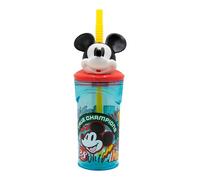 STOR Minecraft Reusable Cup with Straw and lid, 3D Figure, 360 ml