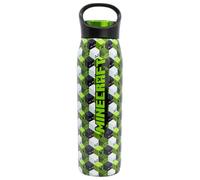 STOR Minecraft Stainless Steel Water Bottle 665ml with Leak-Proof Screw Cap and Carry Handle for Everyday Hydration