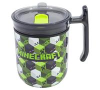 STOR Minecraft Travel Coffee Mug with Handle and Slide Lid 470ml - Stainless Steel Double Wall Insulated Reusable Tumbler