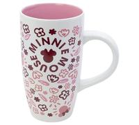 STOR Minnie Mouse Ceramic Latte Mug 695ml - Large Coffee Mug with Original Designs - Dishwasher and Microwave Safe - Official Merchandise