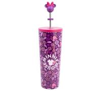Stor Minnie Mouse Insulated Tumbler with Straw 770ml - Stainless Steel Travel Cup with Lid for Hot and Cold Drinks