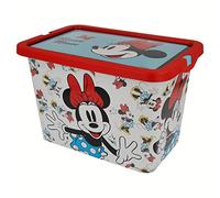 Stor Minnie Mouse Storage Box Container with Click Lock Lid, For Kids, Bedroom, Playroom, Toys, BPA Free (7 Litre)