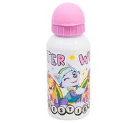 STOR Paw Patrol Aluminium Water Bottle 400ml for Kids - Reusable Children's Drinking Bottle with Safety Spout and Leak-Proof Cap - Lightweight and Durable