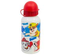 STOR Paw Patrol Aluminium Water Bottle 400ml for Kids - Reusable Children's Drinking Bottle with Safety Spout and Leak-Proof Cap - Lightweight and Durable
