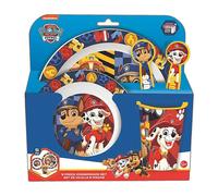 Reusable children's microwave cookware set, consisting of glass, plate, bowl and cutlery Paw Patrol