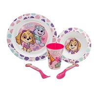 Stor Paw Patrol Skye 5pcs Kids Lunch Breakfast Dinner Tableware Set Plate, Bowl, Cutlery & Tumbler, BPA Free,