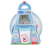 STOR | Peppa Pig Core 3pcs Bicolor Premium Dinner Tableware Set Plate, Bowl & Tumbler, BPA Free