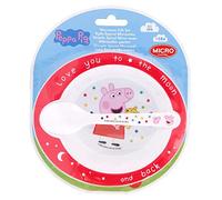 Stor Micro Toddler Set 2 PCS. (Bowl and Spoon) Peppa Pig Little ONE, Multicoloured, Estándar