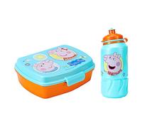 Stor Peppa Pig Lunch Box and 400ml Drinking Bottle for Kids Children School Travel, BPA Free