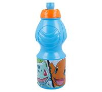 Stor Pokemon 400ml Sports Water Bottle for Kids School Drinks Bottle, Anti Drip, Reusable, BPA Free (Blue)