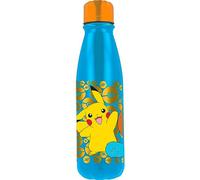 Stor Pokemon 600ml Aluminium Water Bottle for Kids School Sports Drinks Bottle, Young Adults, Reusable, Safety Cap, BPA Free (Blue)